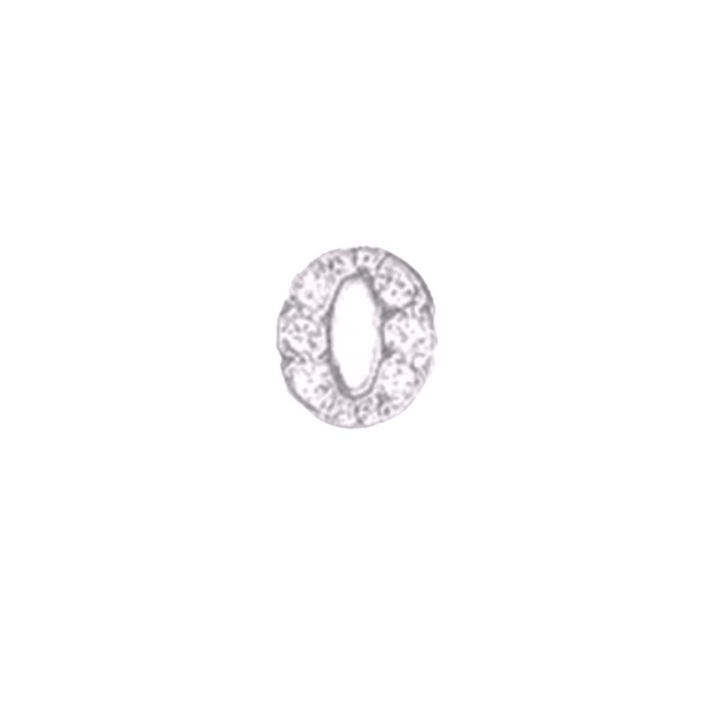 Origami Owl Silver Crystal Embellished O Designed To Be Placed In A Lock…